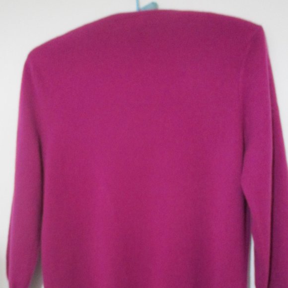 CASHMERE Sweater Jumper Pullover Violet Purple French Luxury - Picture 9 of 12